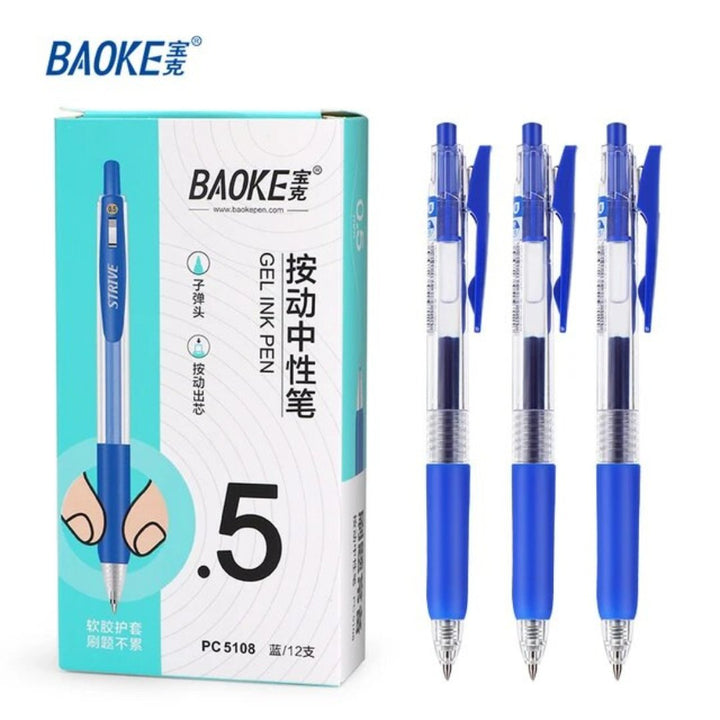 Baoke PC5108 0.5mm Retractable Gel Pen - SCOOBOO - PC5108 - Gel Pens
