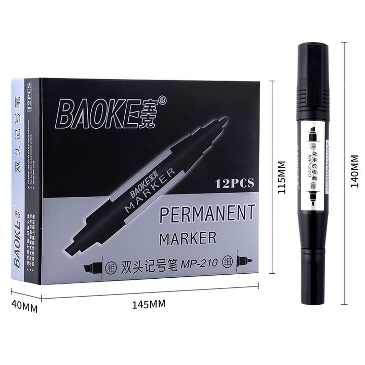 Baoke Permanent Marker - SCOOBOO - MP210-Black - White-Board & Permanent Markers