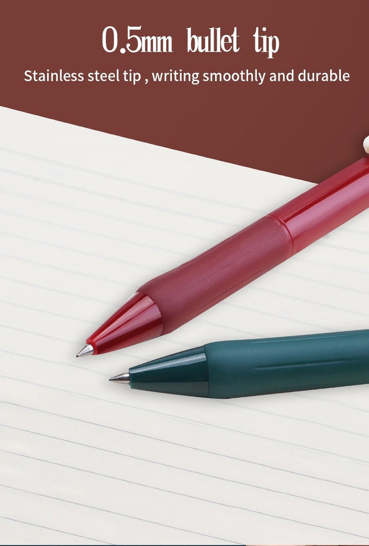 Baoke Retractable Multicolor 0.5mm Gel Ink Pens (Pack of 5)-PC 3848 - SCOOBOO - PC3848 - Gel Pens