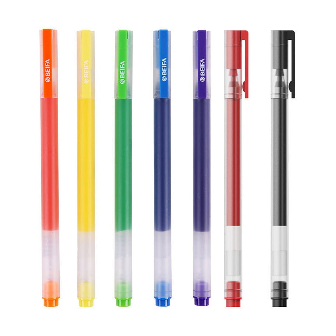 Beifa Jumbo MultiColor 0.5mm Gel Pens Pack of 7 - SCOOBOO - GA329800-MULTI-1 - Gel Pens