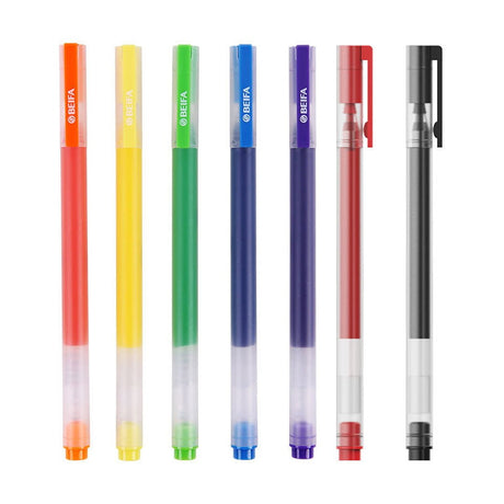 Beifa Jumbo MultiColor 0.5mm Gel Pens Pack of 7 - SCOOBOO - GA329800-MULTI-1 - Gel Pens