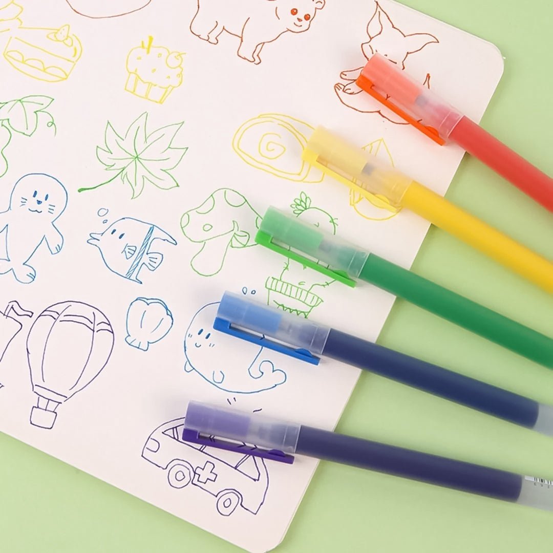Beifa Jumbo MultiColor 0.5mm Gel Pens Pack of 7 - SCOOBOO - GA329800-MULTI-1 - Gel Pens