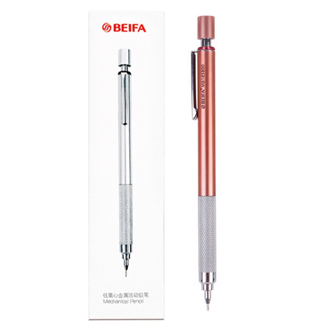 Beifa Ruler Beifa Metal Mechanical Pencil 0.5mm - SCOOBOO - Beifa