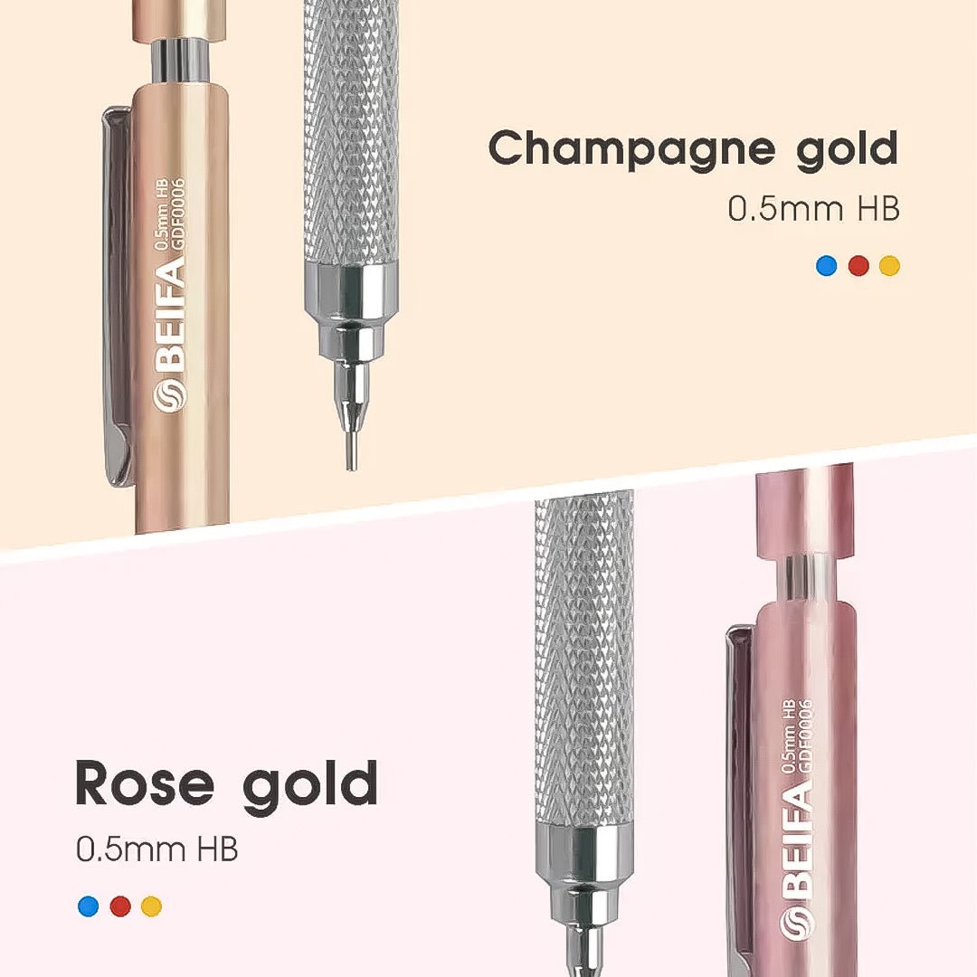 Beifa Ruler Beifa Metal Mechanical Pencil 0.5mm - SCOOBOO - Beifa