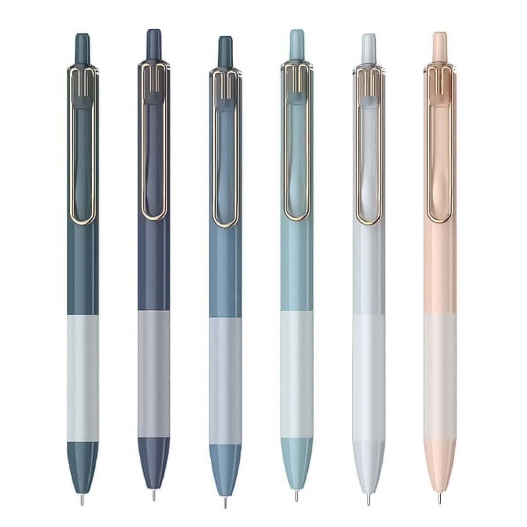 Beifa Morandi Retractable Gel Pen Black 0.5mm - SCOOBOO - GPF0082 - Gel Pens