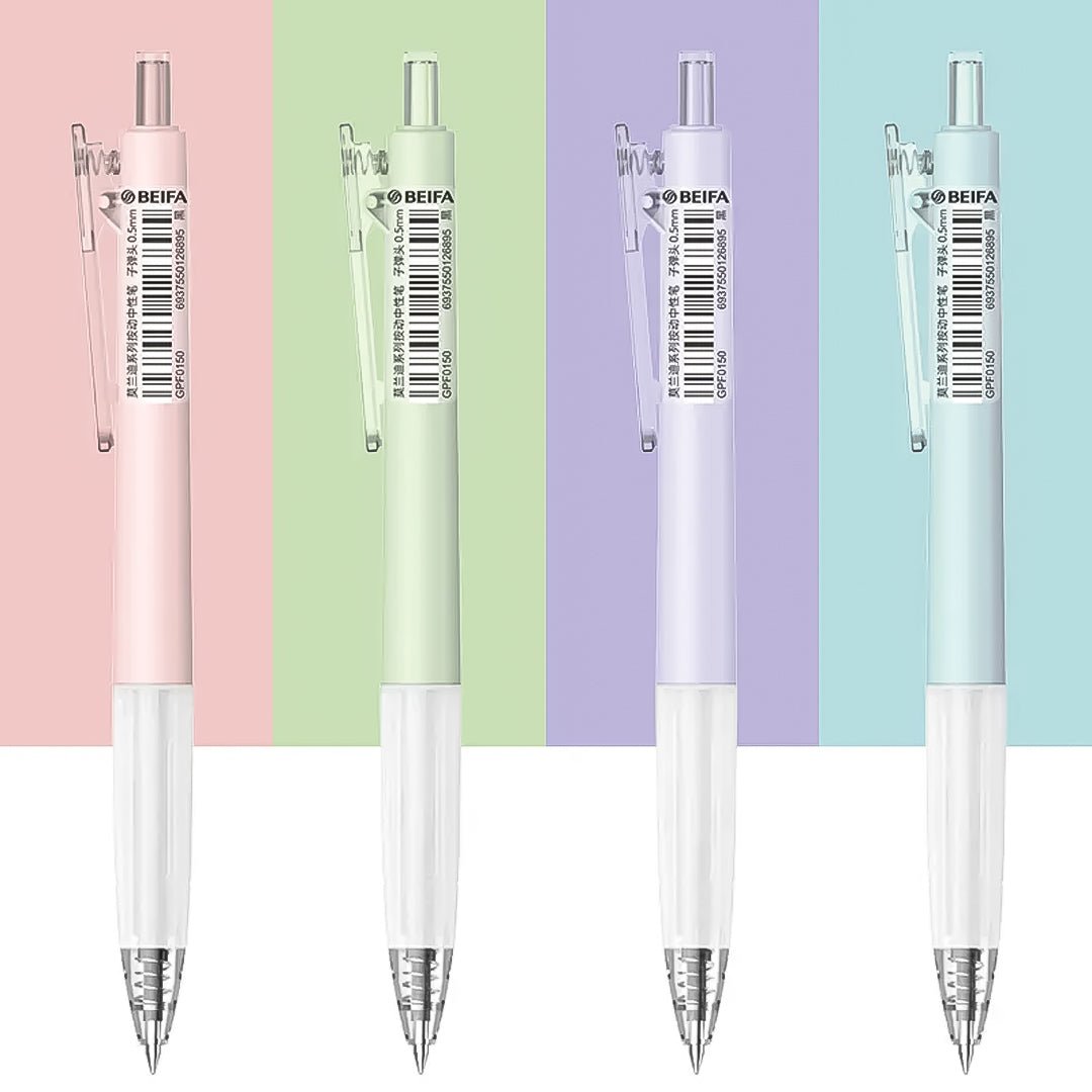 Beifa Morandi Series Press Gel Pen- Set of 4 - SCOOBOO - GPF0150 - Gel Pens