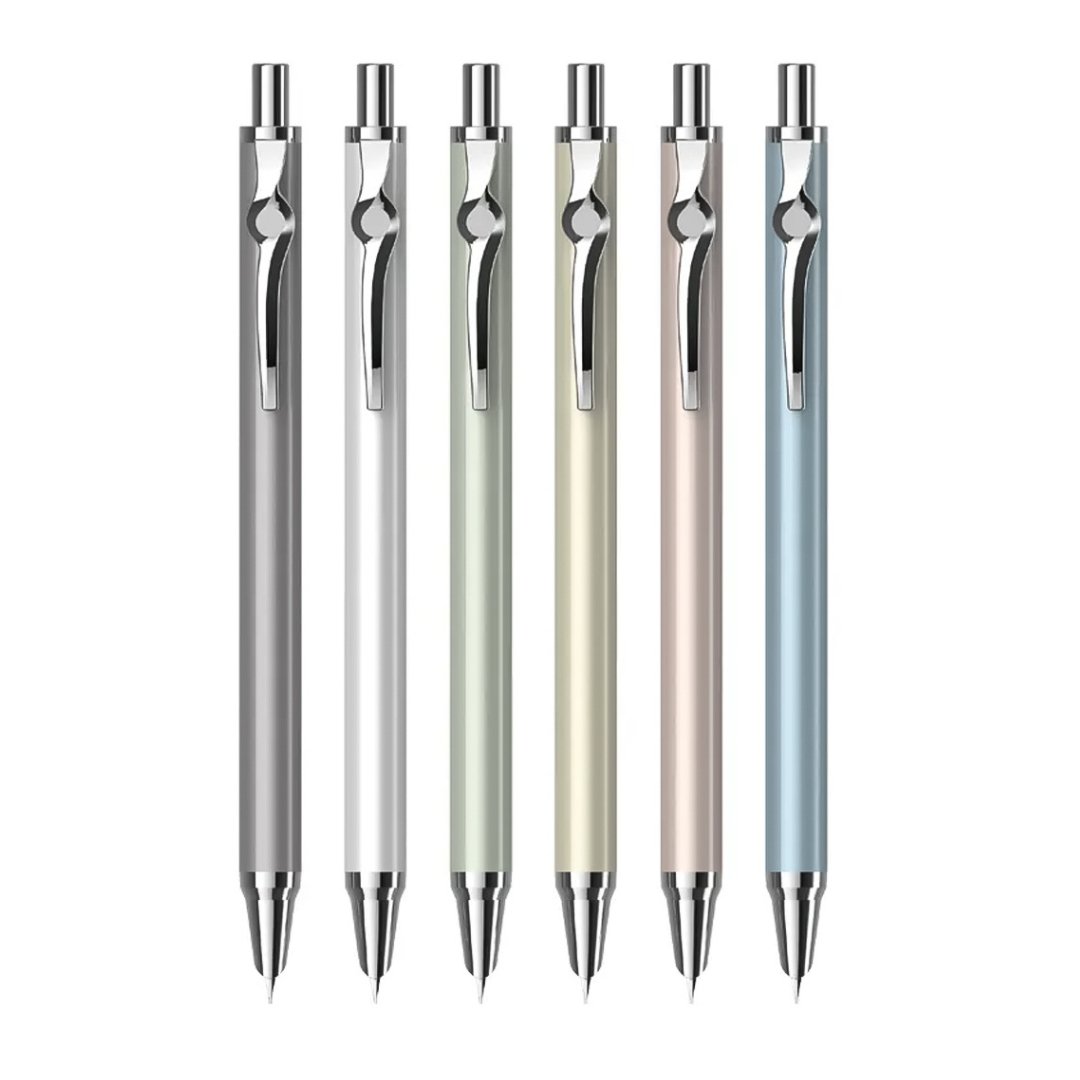 Beifa Ometta No-Noise Retractable Fountain Pen with Ink Cartridge - SCOOBOO - GEF005-Gray - Fountain Pen