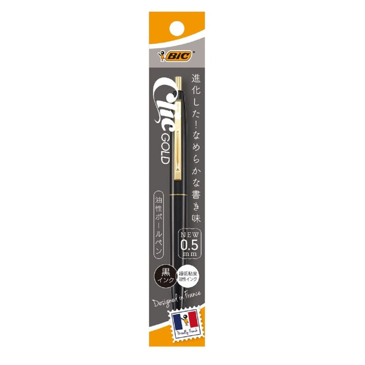 BIC Click Gold Ballpoint Pen - SCOOBOO - CFGBLK05BLKJ - Ball Pen