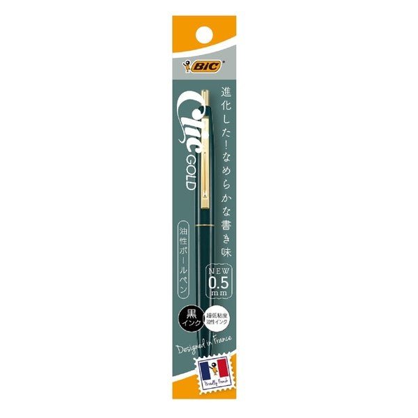 BIC Click Gold Ballpoint Pen - SCOOBOO - CFCGDGR05BLKJ - Ball Pen