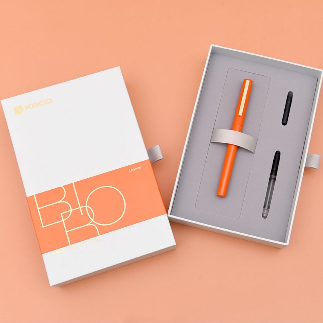 Brio Fountain Pen Set - SCOOBOO - Kaco-Brio-Orange - Fountain Pen