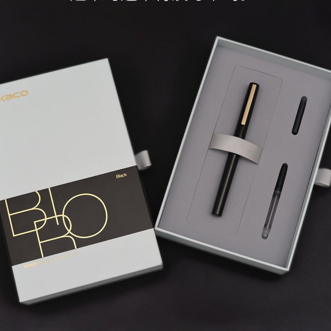 Brio Fountain Pen Set - SCOOBOO - Kaco-Brio-Black - Fountain Pen