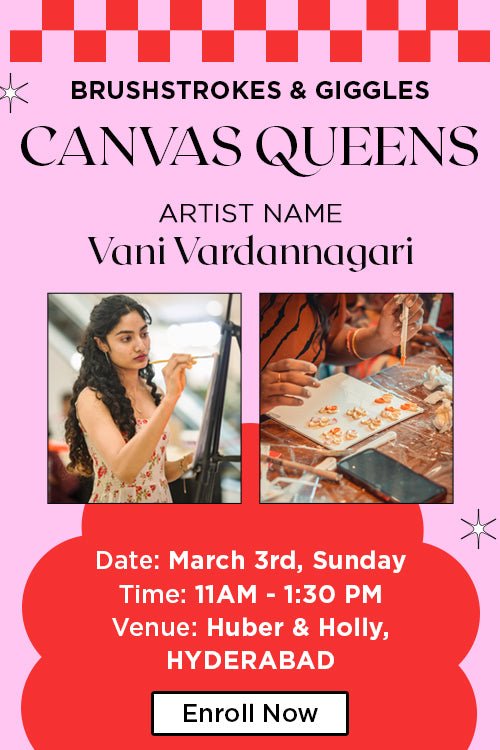 Brushstrokes and Giggles - Canvas Queens, Hyderabad(March, 2024) - SCOOBOO - Art Workshop