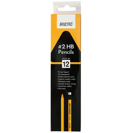 Brustro 2HB Pencils (Pack Of 12) - SCOOBOO - BRHBP12 - Pencils