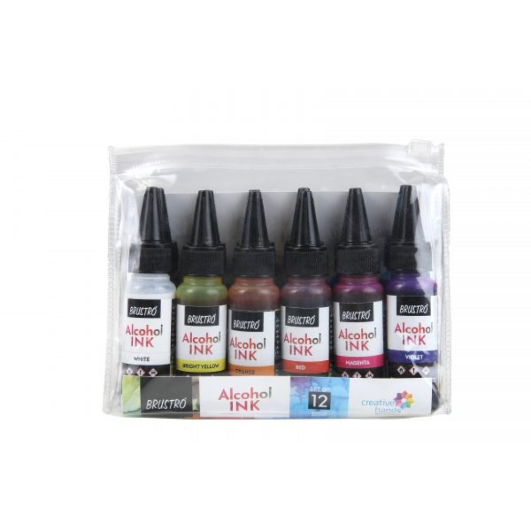 Brustro Alcohol Ink Set of 12 - SCOOBOO - BRALC1220 - Fabric paint