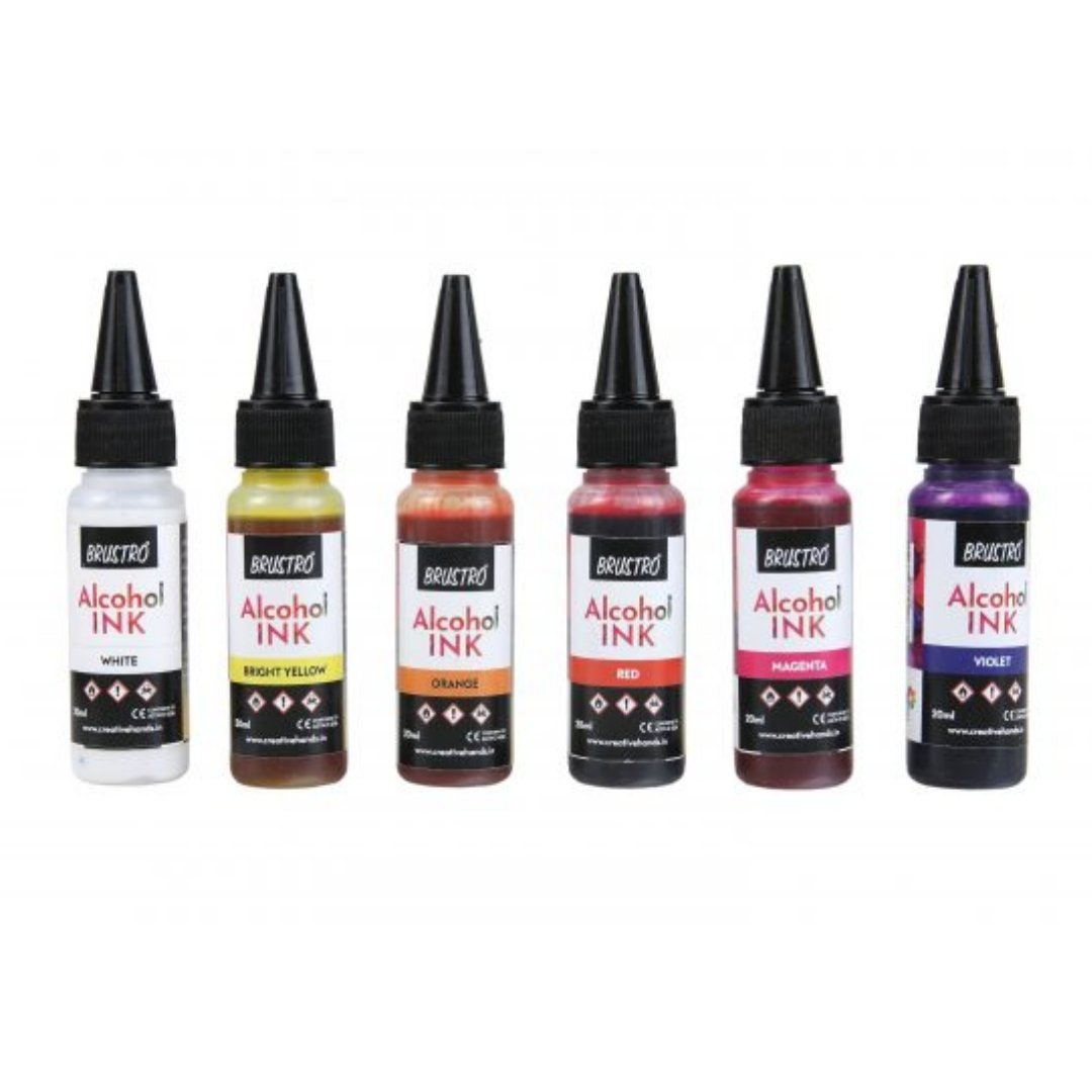 Brustro Alcohol Ink Set of 12 - SCOOBOO - BRALC1220 - Fabric paint