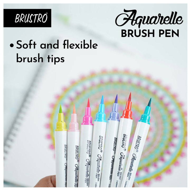 Brustro Aquarelle Brush Pen - SCOOBOO - BR9300BP24 - Brush Pens