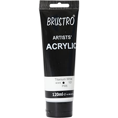 Brustro Artists Acrylic Titanium White 120ml - SCOOBOO - BR120AY01 - Acrylic paints