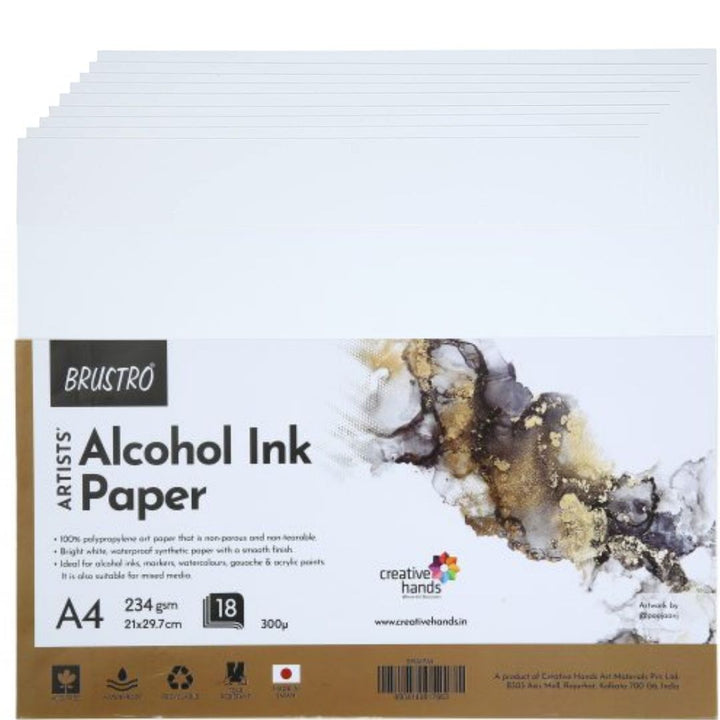 Brustro Artists Alcohol Ink Paper A4 & A5 - SCOOBOO - BRAIPA5 - Loose Sheets