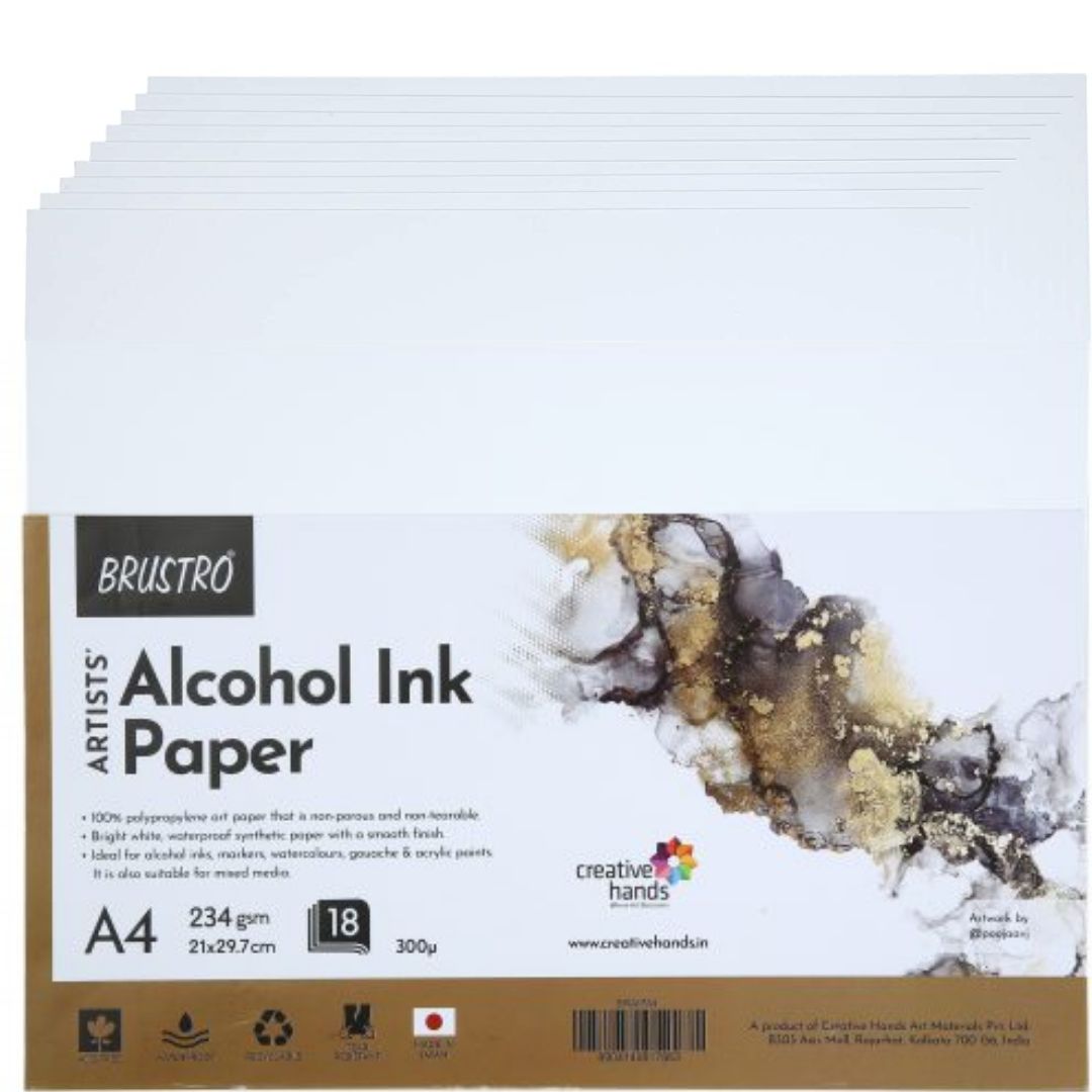 Brustro Artists Alcohol Ink Paper A4 & A5 - SCOOBOO - BRAIPA5 - Loose Sheets