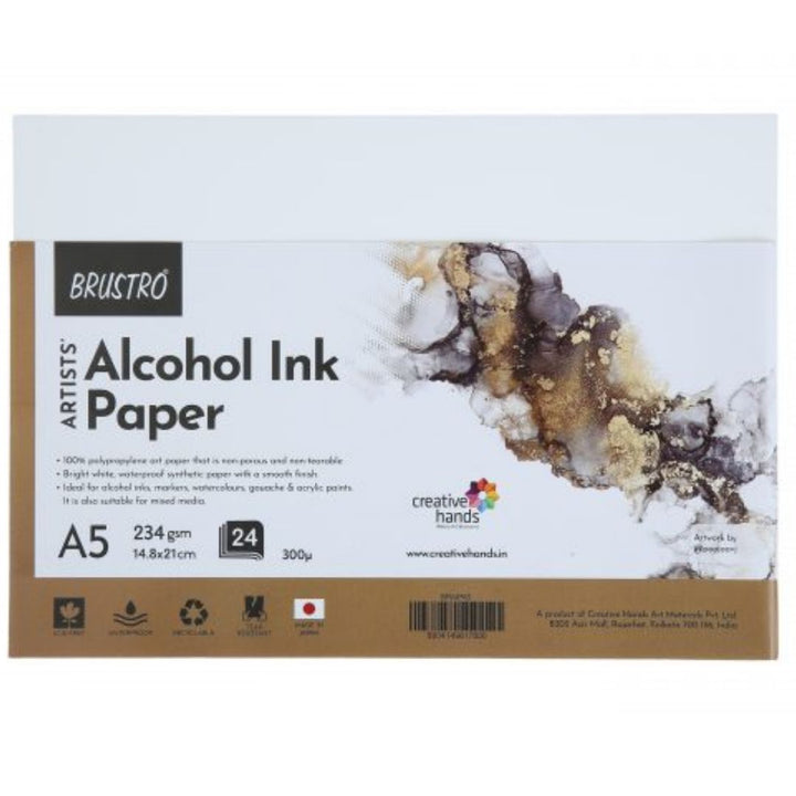 Brustro Artists Alcohol Ink Paper A4 & A5 - SCOOBOO - BRAIPA5 - Loose Sheets