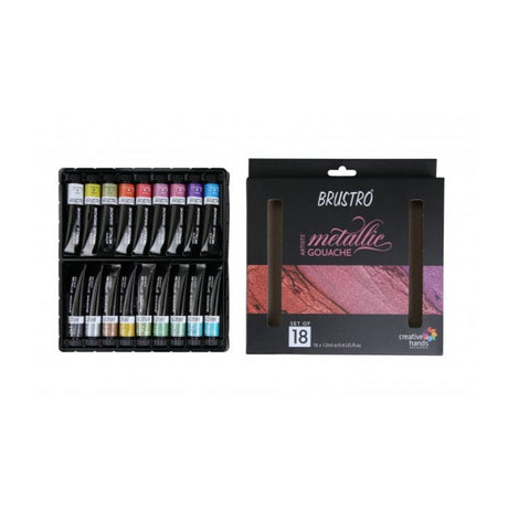 Brustro Artists’ Metallic Gouache - SCOOBOO - BRMGC1218 - Gouache Paints