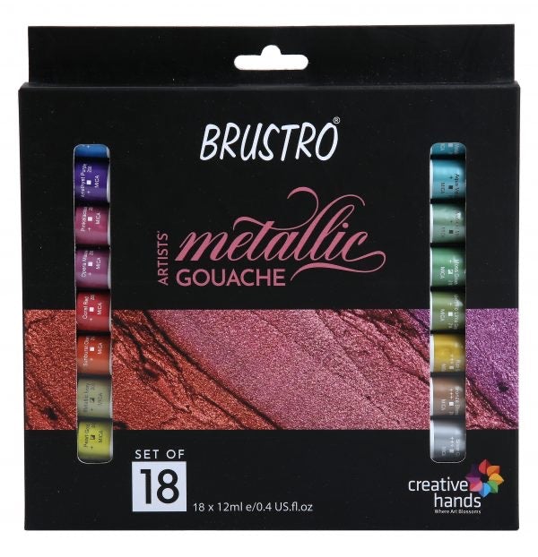 Brustro Artists’ Metallic Gouache - SCOOBOO - BRMGC1218 - Gouache Paints