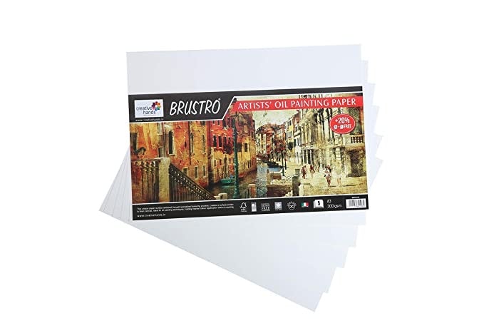 Brustro Artists’ Oil Painting Paper 300 GSM - SCOOBOO - BROCA4 - Oil Painting Pads & Sheets