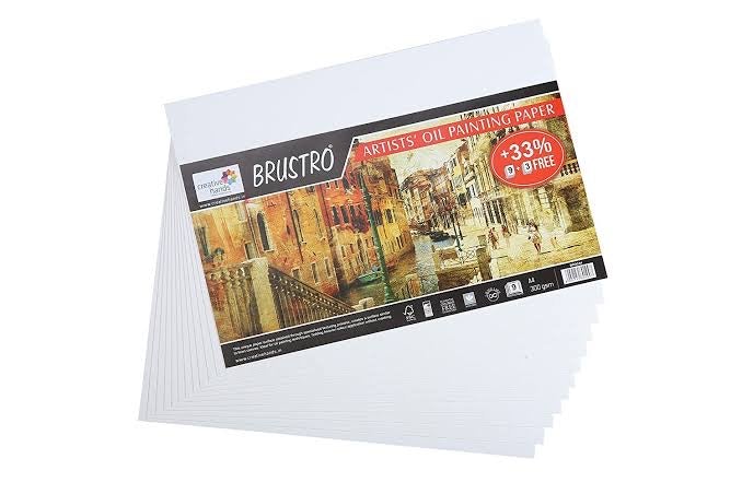 Brustro Artists’ Oil Painting Paper 300 GSM - SCOOBOO - BROCA4 - Oil Painting Pads & Sheets