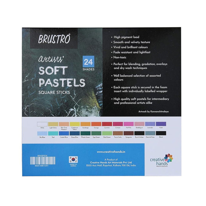 Brustro Artists' Soft Pastels - SCOOBOO - BRASPS24 - Soft pastels