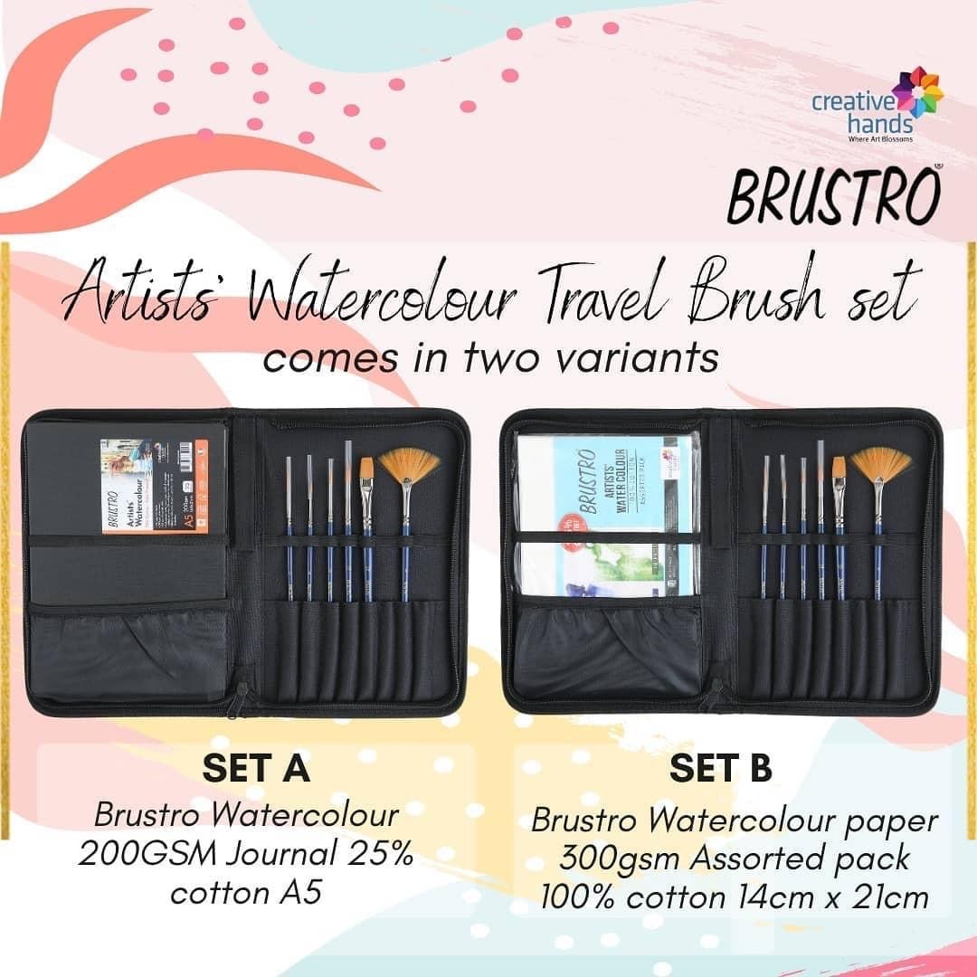 Brustro Artists’ Watercolor Travel Brush - SCOOBOO - BRJSWCBA - Paint Brushes & Palette Knives