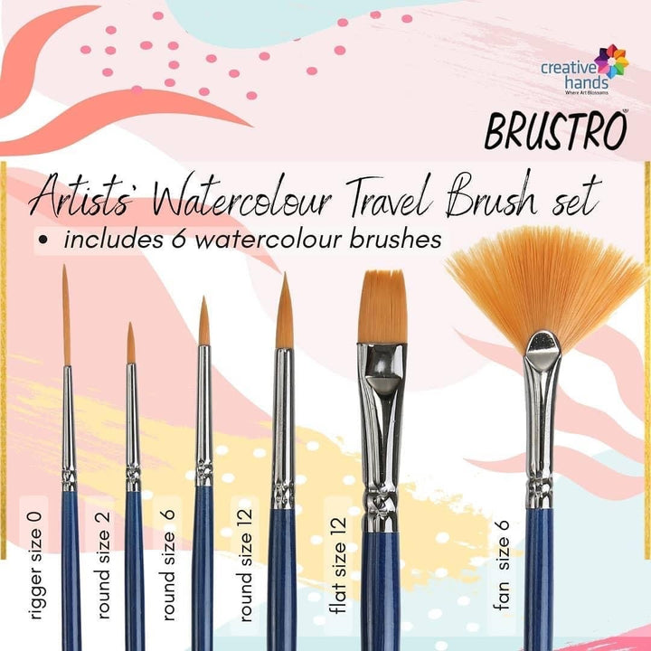 Brustro Artists’ Watercolor Travel Brush - SCOOBOO - BRJSWCBB - Paint Brushes & Palette Knives