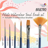 Brustro Artists’ Watercolor Travel Brush - SCOOBOO - BRJSWCBB - Paint Brushes & Palette Knives