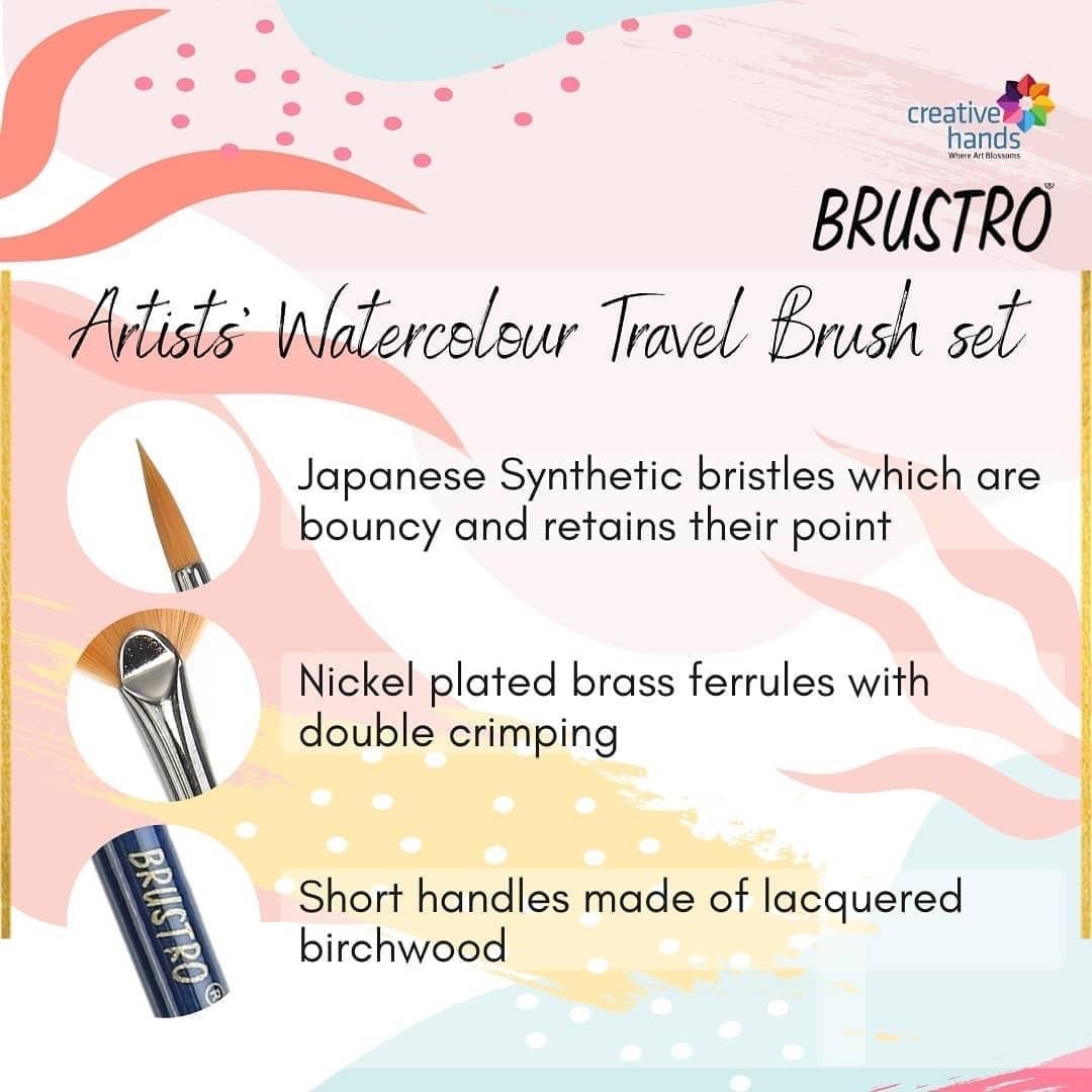 Brustro Artists’ Watercolor Travel Brush - SCOOBOO - BRJSWCBB - Paint Brushes & Palette Knives