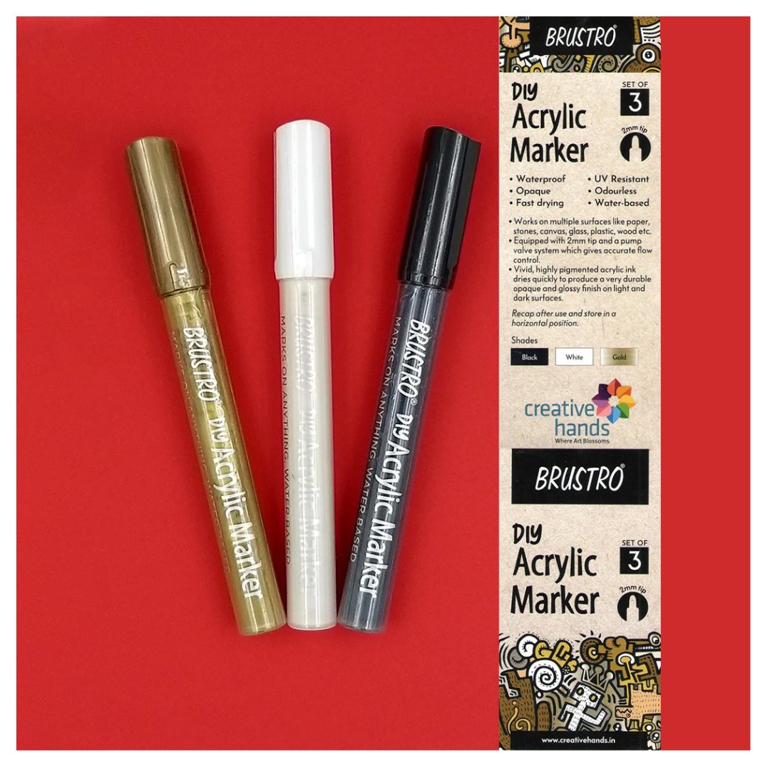Brustro DIY Acrylic Marker - SCOOBOO - BRAM12BS - Permanent Markers