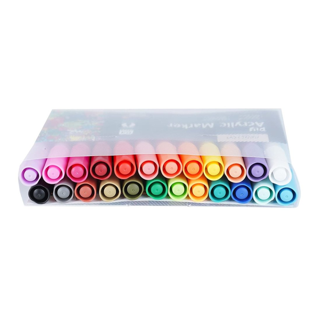 Brustro DIY Acrylic Marker (set of 24) - SCOOBOO - BRAM24BS - Acrylic Colors