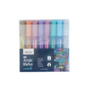 Brustro DIY Metallic Shades Acrtlic Marker (set of 8) - SCOOBOO - BRAM08MT - Acrylic paints