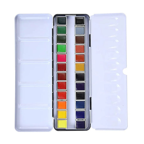 Brustro Professional Artists-Half Pan Set Of 24 - SCOOBOO - BRPWHP24 - Water Colors
