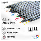 Brustro Soft Brush Pens - SCOOBOO - BRCBPPG12 - Brush Pens