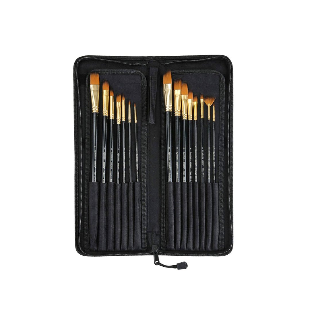 Brustro Studio Paint Brush Set of 15 - SCOOBOO - B08GTKDT3J - Paint Brushes