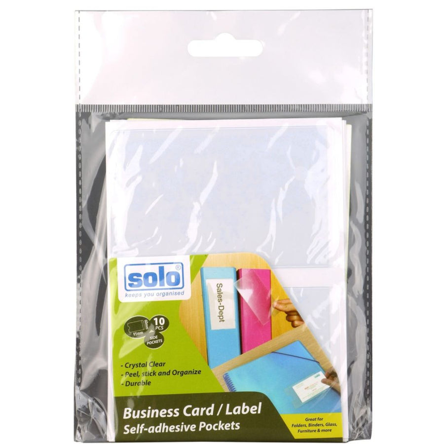 Solo Business Card/Label Self-Adhesive Pockets - SCOOBOO - PKT01 - Card Files