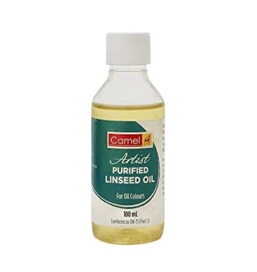 Camel Artist Purified Linseed Oil for Oil Color, 100ml - SCOOBOO - 0523657 - Linseed Oil
