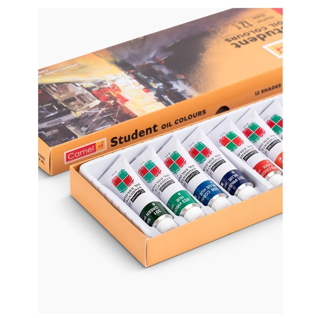 Camel Students Oil Colours-Assorted Shades 12 - SCOOBOO - 0205711 - Oil colours