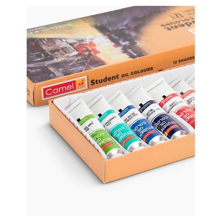 Camel Students Oil Colours-Assorted Shades 12 - SCOOBOO - 0211712 - Oil colours
