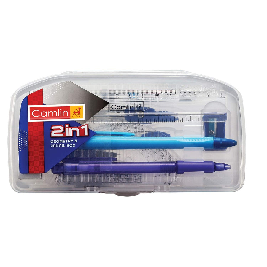 Camlin 2 in 1 Geometry and Pencil Box Set - SCOOBOO - 4899877 - Rulers & Measuring Tools