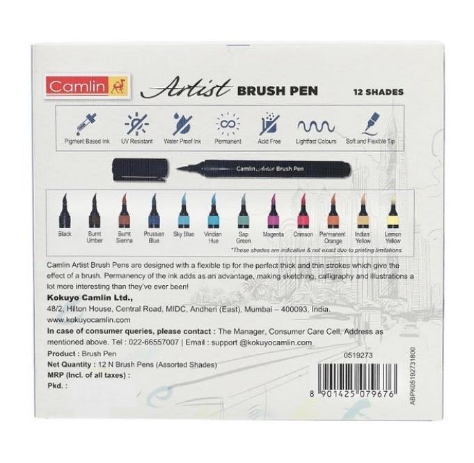 Camlin Brush Pens - SCOOBOO - calligraphy pens