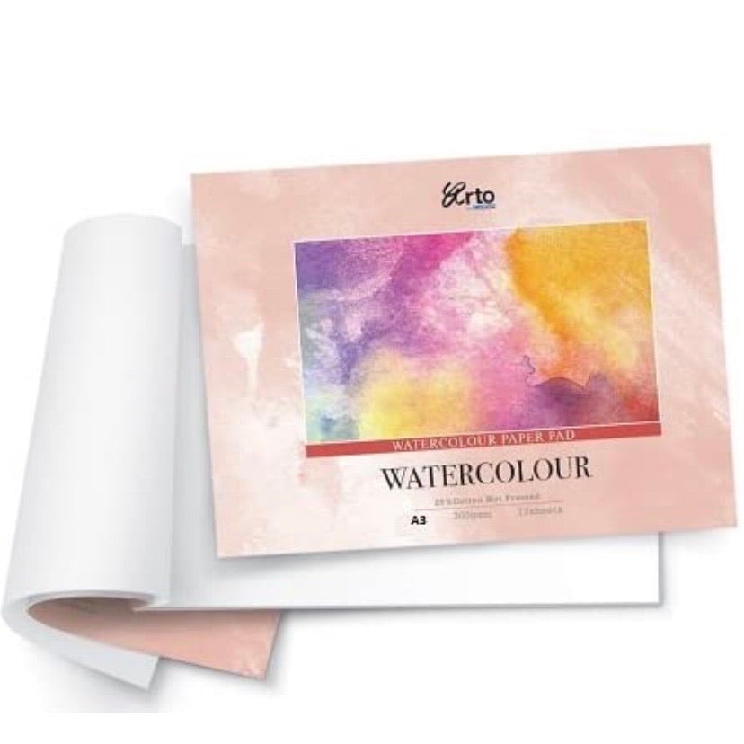 Campap A3 Watercolour Paperpad (25% cotton, hot pressed) - SCOOBOO - CR37118 - Watercolour Pads & Sheets
