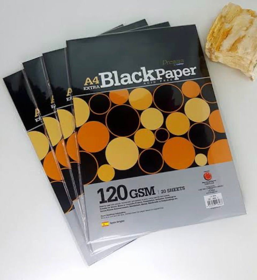Campap A4 Black Paper - SCOOBOO - 4846 - Loose Sheets
