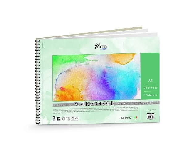 Campap Arto Fabriano Wire-O Watercolour Painting Book - SCOOBOO - CR37029 - Watercolour Pads & Sheets