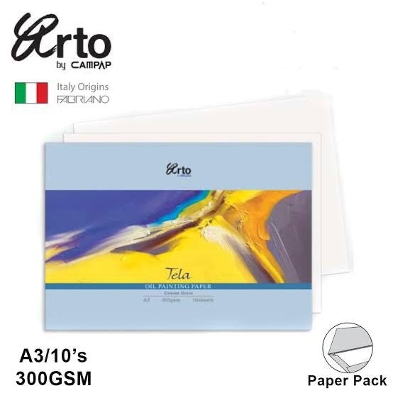 Campap Arto TELA OIL PAINTING PAPER PAD SIZE A3 - SCOOBOO - CR37337 - Oil Painting Pads & Sheets