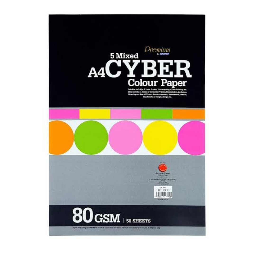 Campap Bright Cyber Paper Card A4 - SCOOBOO - Loose Sheets